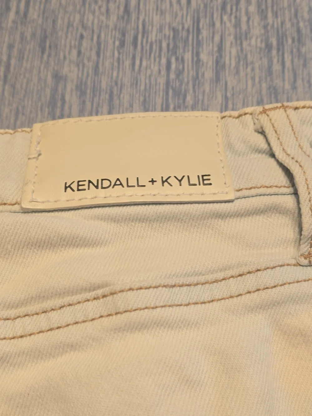 Kendall & Kylie Distressed White Denim Cutoff Shorts